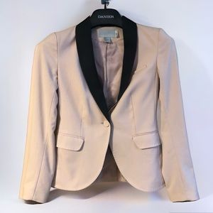H&M Tuxedo Blazer in Dusty Light Pink Size 4